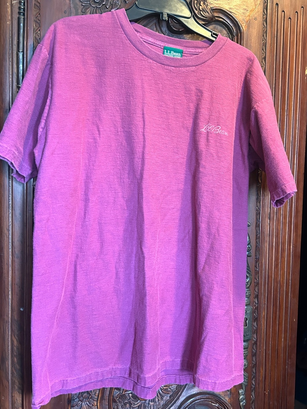 L.L. Bean Factory Store Short Sleeve Tee in Magenta